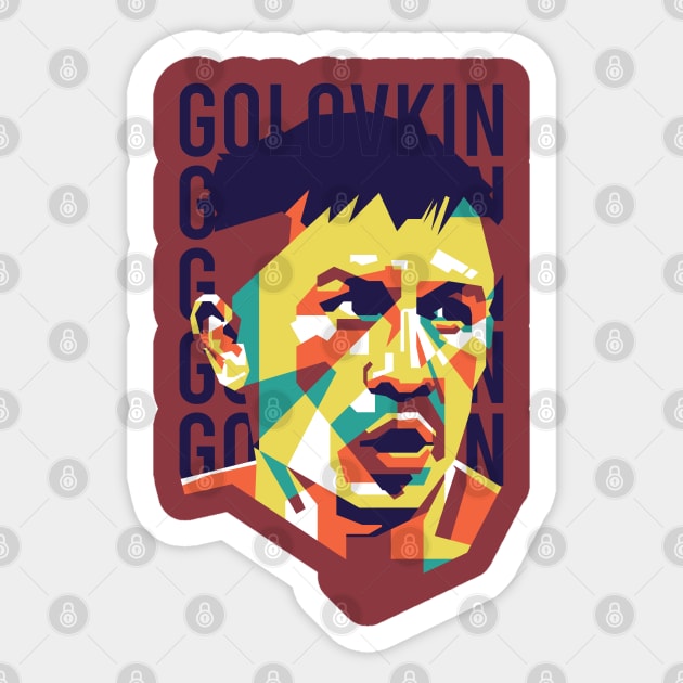 Golovkin GGG WPAP Art Sticker by pentaShop